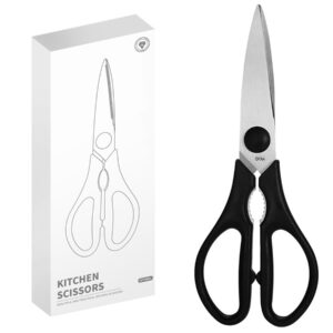 kitchen shears, rkqoa kitchen scissors heavy duty cooking scissors, dishwasher safe scissors kitchen house essentials supplies, stainless steel sharp utility shears for turkey, poultry, chicken, meat