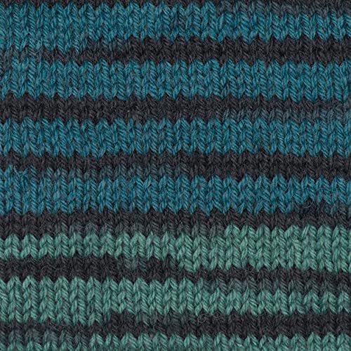 Zymise Patons Kroy Socks Yarn, 2-Pack, Turquoise Stripes Plus Pattern