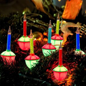 SUNSGNE 4 Pack Multicolor Christmas Bubble Light Replacement Bulbs, Vintage Traditional Bubble Light Replacement Bulbs E12 Candelabra Base for Indoor Christmas Xmas Decorations, 5 Watts