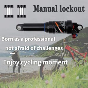 LvTu Bike Air Rear Shock Absorber 165/190/200/210mm Downhill Suspension for XC Soft Tail Mountain Electric Road (Color : Manual lockout, Size : 190mm)