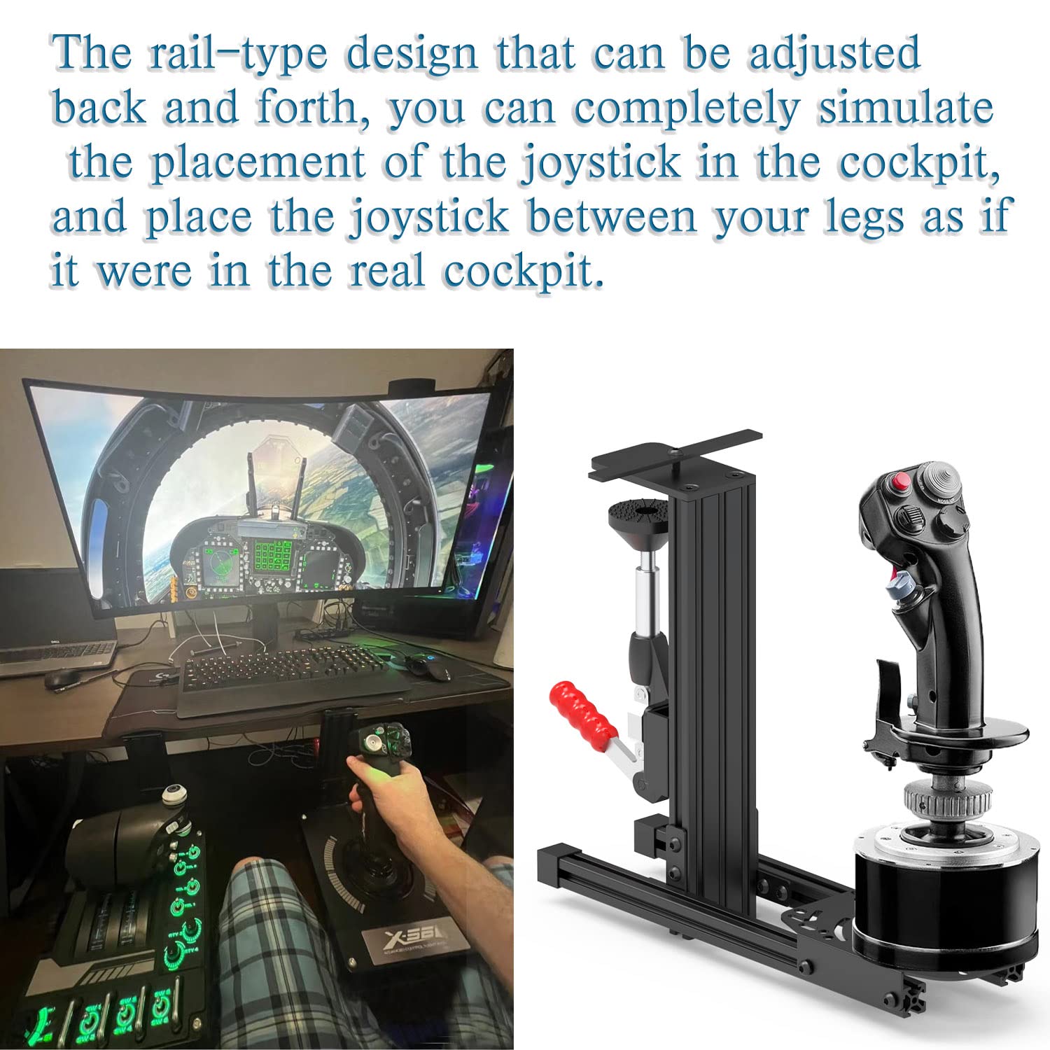 JUYEER 2 Set Universal Desk Mount Compatible with Logitech X52/X52 Pro/X56/X56 Rhino/Warthog A10C&Throttle/Winwing Orion/T.16000M FCS/TCA Officer Pack Airbus/VKB Gunfighter MKIII