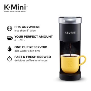 Keurig K-Mini Single Serve Coffee Maker with Twinings of London English Breakfast Tea K-Cup Pods, 24 Count