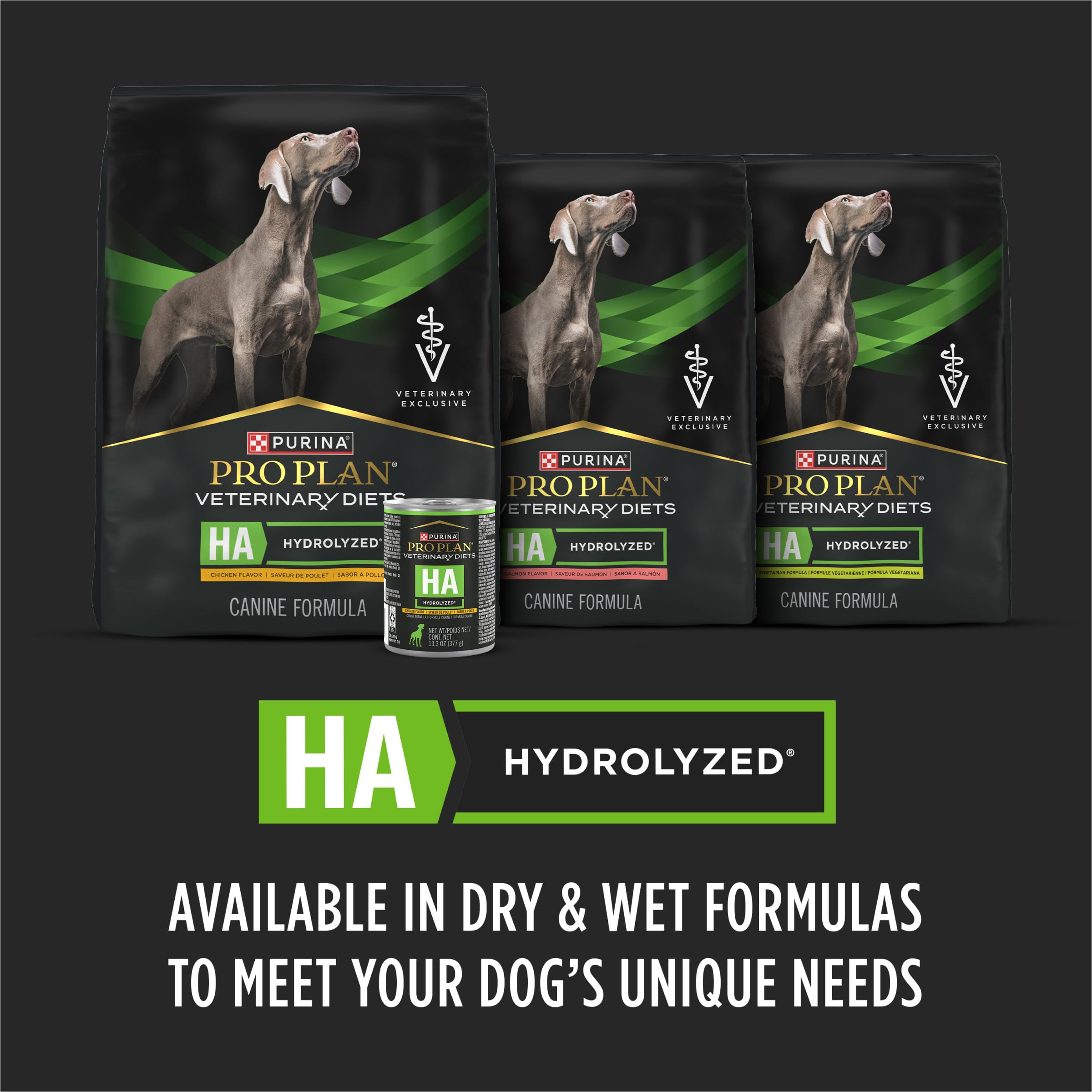 Pro Plan Veterinary Diets Purina HA Hydrolyzed Protein Dog Food Dry Salmon Flavor Formula - 25 lb. Bag