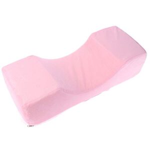 KOO Lash Pillow Neck Support Eyelash Pillow Soft Grafting Eyelashes Memory Foam Eyelash Extension Pillow Makeup Salon with Pocket (Pink)