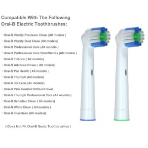 Electric Toothbrush Replacement Heads Compatible with Oral-B Soft Bristles Replacements Brush Heads 16 Pack