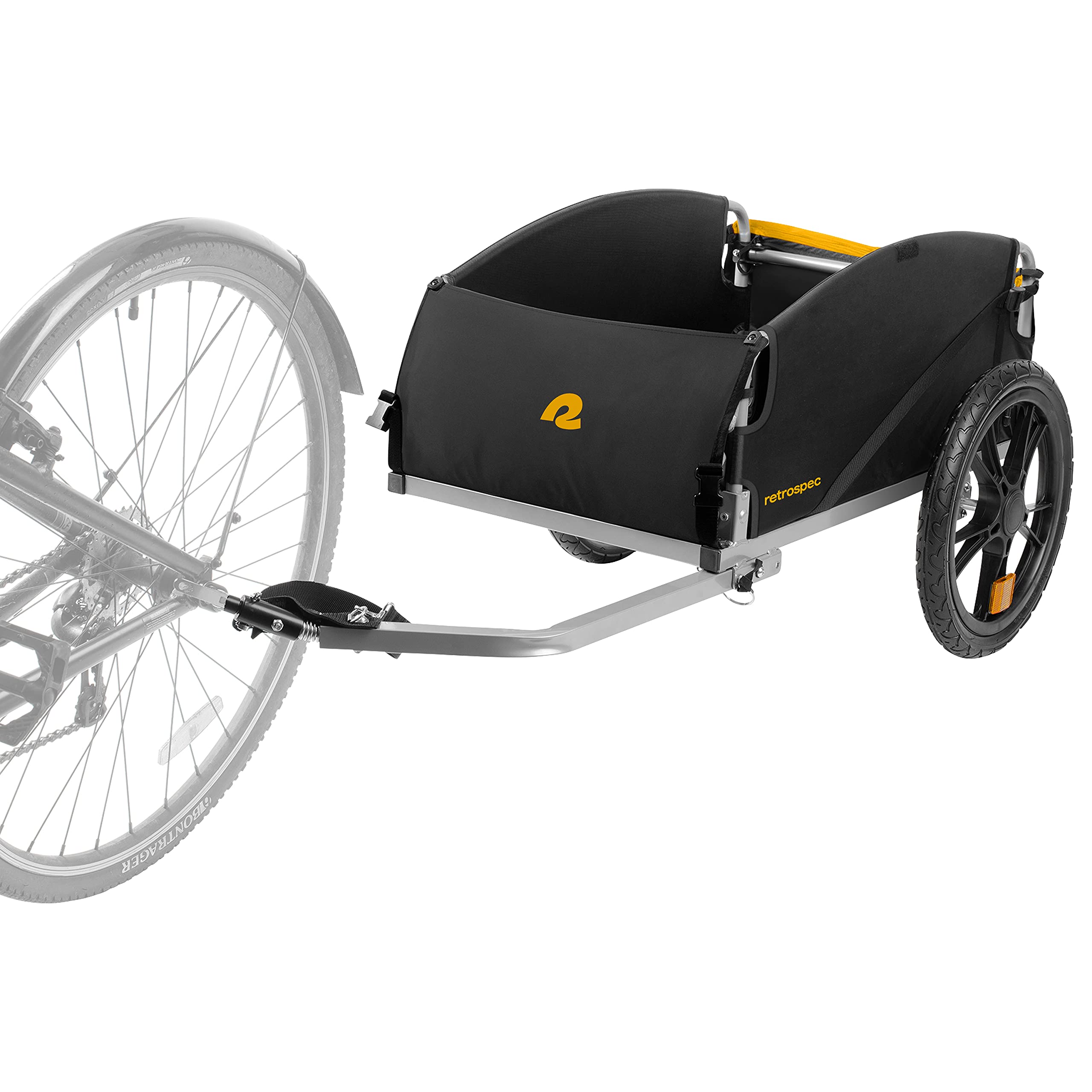 Retrospec Rover Hauler Cargo Bike Trailer | Folding Frame & Weather Resistant Fabric | Large Cargo Carrier | Fits 20” - 29” Bicycle Wheels | Sun