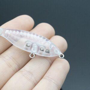 10PCS Unpainted Lure Blanks 2.64g 5cm with Special Eye Fishing Eye Crankbait Simulation Blank Body Clear Hard Baits Trout Salmon Minnow Lure Popper Lures Topwater Freshwater 8267 Special Eye