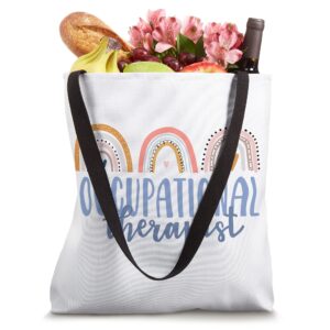 Occupational Therapy Worker OT Therapist Gift Boho Rainbow Tote Bag