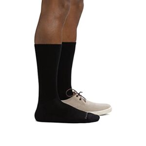 DARN TOUGH (Style 1657) Men's The Standard Lifestyle Sock - (Black, Large) - 6 Pack Special