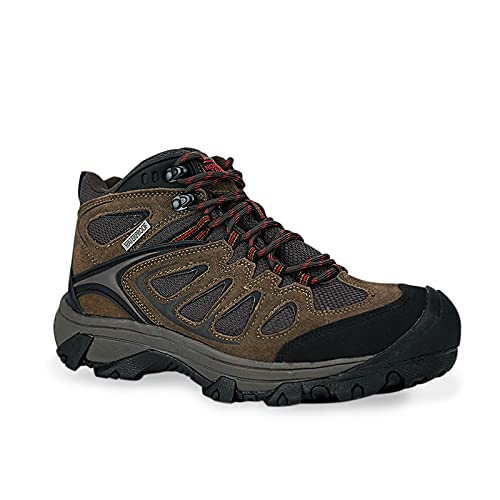 Nord Trail Mt. Logan II Hiking Boots Men - Brown Suede Waterproof Shoes - 8.5