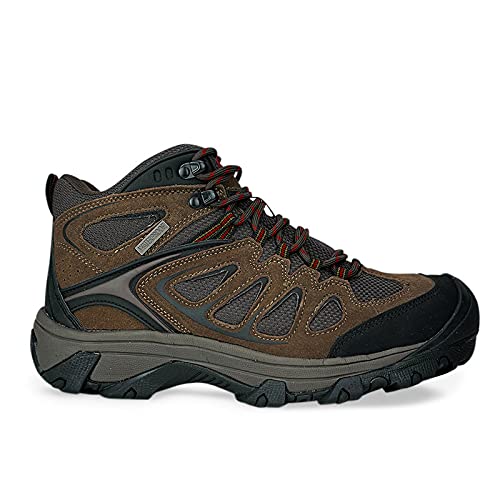 Nord Trail Mt. Logan II Hiking Boots Men - Brown Suede Waterproof Shoes - 8.5