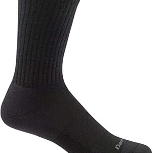 DARN TOUGH (Style 1657) Men's The Standard Lifestyle Sock - (Black, Large) - 6 Pack Special