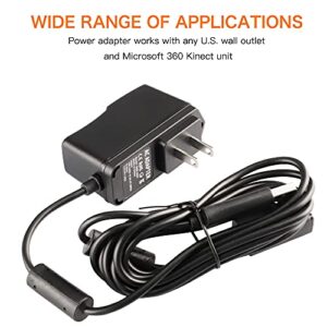 Kinect Adapter for Xbox 360, USB to AC Power Supply PC Adapter Compatible with Mircosoft Xbox 360 Kinect Sensor System with Charging Cable Cord