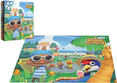 Animal Crossing “Summer Fun” 1,000 Piece Jigsaw Puzzle | Collectible Puzzle Featuring Familiar Characters from The Nintendo Switch Game | Officially Licensed Nintendo Merchandise