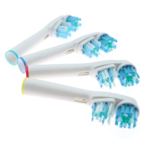 Replacement Brush Heads Compatible with Oral B- Double Clean Design, Double Clean Brush Heads, Compatible with Braun Oral-B Dual Clean Electric Toothbrush - Pack of 4