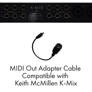 Keith McMillen Instruments USB Mini to 5-Pin DIN MIDI Out Adapter Cable | for KMI Products Only