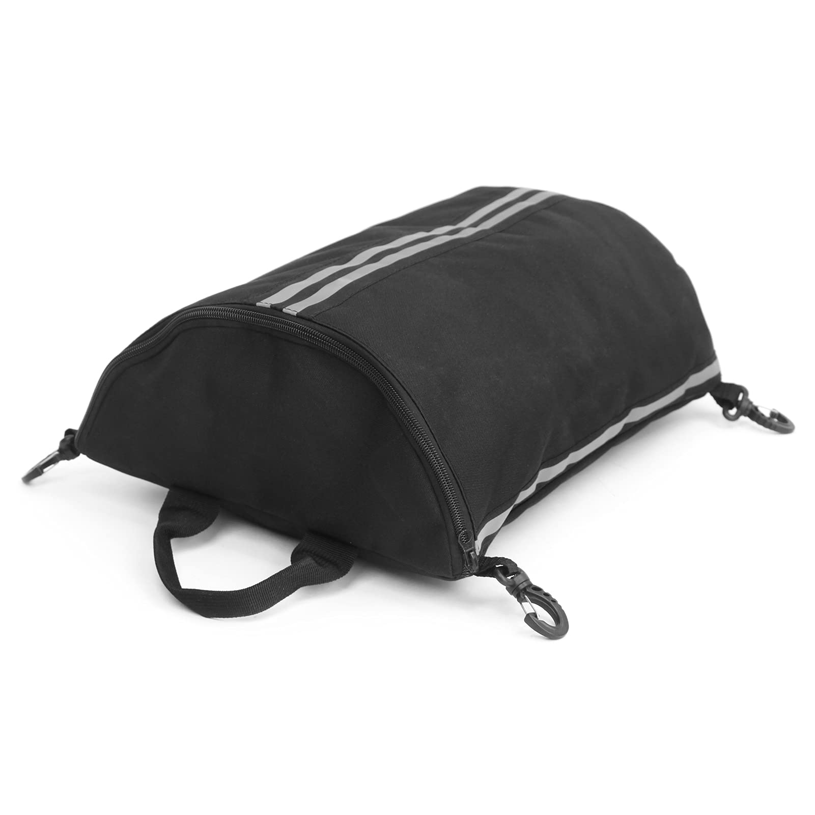 LIXADA Kayak Deck Bag SUP Deck Zipperd Pouch with Swivel Snaphooks Kayak Dry Bag Deck Bag for SUPs and Kayaks, Black