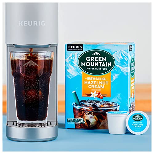 Bulk Coffee Green Mountain Coffee Roasters Brew Over Ice Hazelnut Cream Flavored Iced Coffee - Pack of 1 Box- 24 K Cups Total - For Use in Keurig Coffee Makers