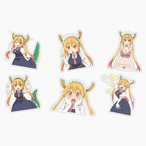 magnet tohru - miss kobayashi's dragon maid set magnet bumper sticker car magnet flexible reuseable magnetic vinyl 5"