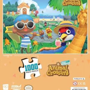 Animal Crossing “Summer Fun” 1,000 Piece Jigsaw Puzzle | Collectible Puzzle Featuring Familiar Characters from The Nintendo Switch Game | Officially Licensed Nintendo Merchandise