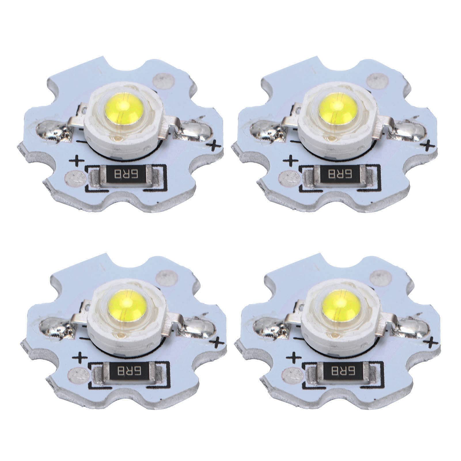 Hyuduo 1W 5V LED Chip Bulb, Light Beads 200lm Brightness High Bead Light Source Chip with Aluminum Plate for Floodlight, Pack of 25(Pure White 60006500K)