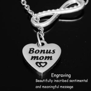 Kivosliviz Bonus Mom Necklace Gifts for Women Step Mom Mother in Law Stuff Ornament from Daughter-in-law Jewelry Stepmom Necklace