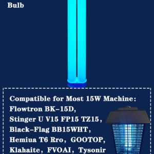 15W BF35 Replacement Black Light Bulb Compatible for Flowtron BK-15D, BF-35C,Stinger U/V15, FP15, TZ15, BB-15WHT,U Shaped Twin Tube Bulb for T6 T8 T9，FUL15W-BL-2 Pack