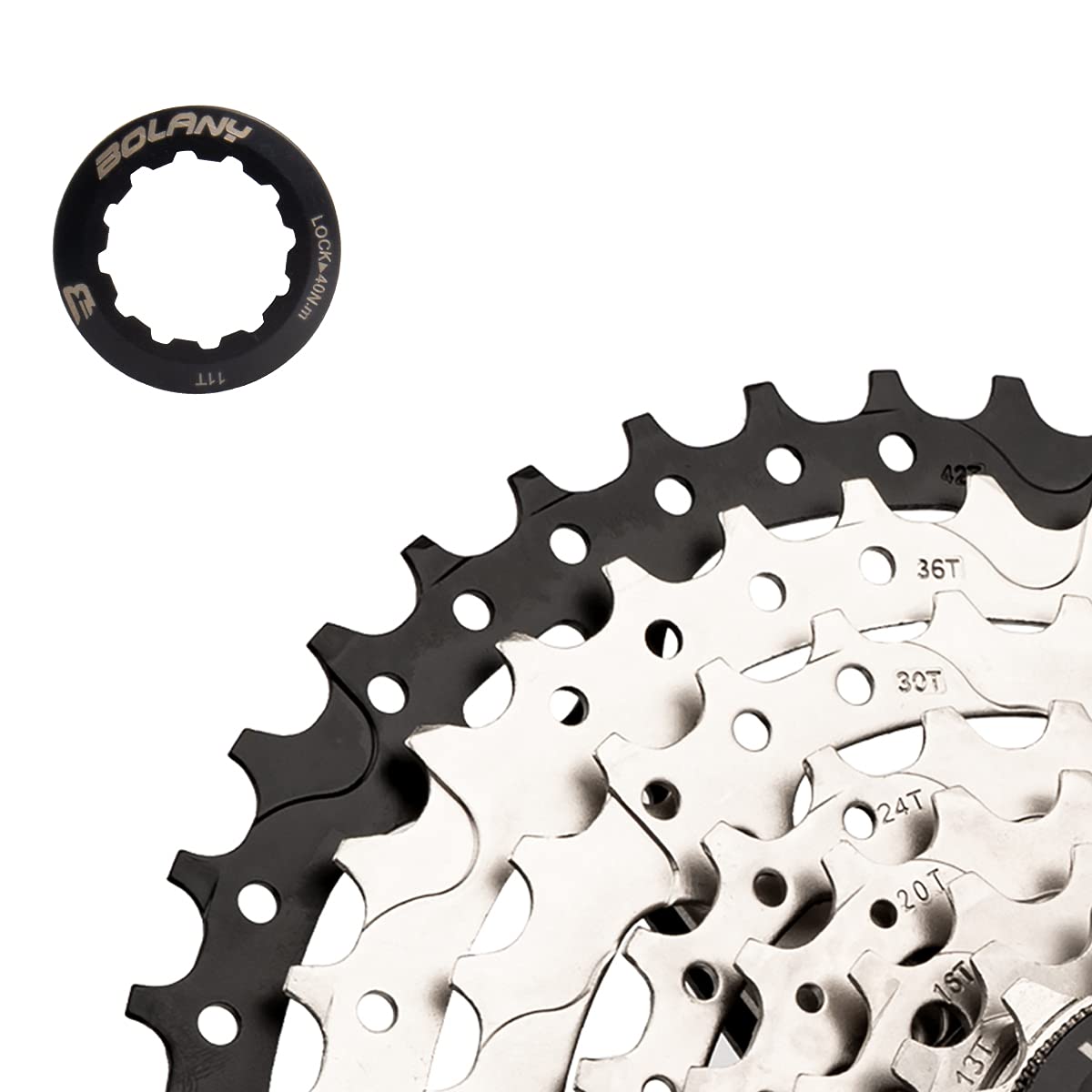 BOLANY Bike 8/9/10 Speed Cassette 11-25T/32T/36T/40T/42T/46T/50T Fit for MTB Bike, Road Bicycle, Lightweight Freewheel, Compatible with Shimano SRAM Sunrace