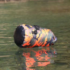 XJPB Waterproof Dry Bag,Roll Top Dry Compression Sack,Camo Outdoor Diving Foldable,for Kayaking, Beach, Rafting, Boating, Hiking, Camping and Fishing,20L