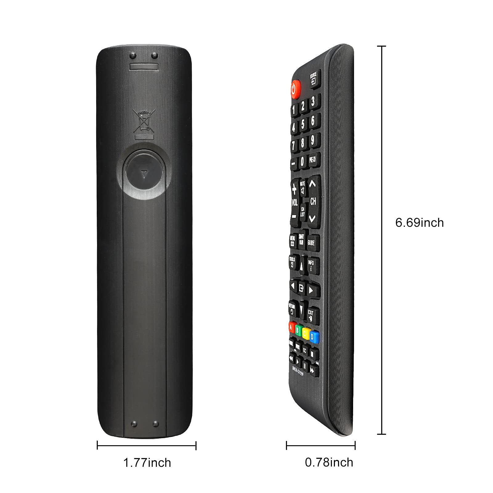 for Samsung Smart TV Remote Control fit All Samsung Models LCD LED 3D HDTV Smart TVs.（Without Battery）