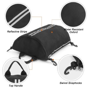 LIXADA Kayak Deck Bag SUP Deck Zipperd Pouch with Swivel Snaphooks Kayak Dry Bag Deck Bag for SUPs and Kayaks, Black