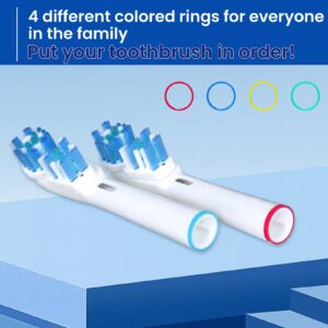 Replacement Brush Heads Compatible with Oral B- Double Clean Design, Double Clean Brush Heads, Compatible with Braun Oral-B Dual Clean Electric Toothbrush - Pack of 4