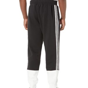 adidas Originals Men's Fleece Superstar Track Pants, Black/White, Large