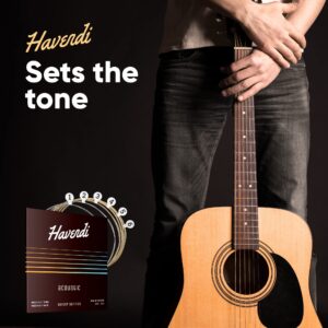 HAVENDI® Guitar Strings I Acoustic guitar strings with Phosphor Bronze Coating I Brilliant Sound Quality I Includes 3 Picks…