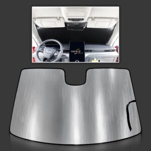 GalaxyAutoShield Custom Fit Reflective Windshield Sun Shade for 2021 2022 2023 2024 Ford Mustang Mach-E Mache 4Door, Insulated Window Sunshade Privacy Accessories Blockout UV Reflector Protection