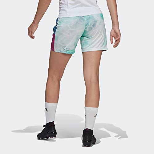 adidas Women's Tiro Shorts, Altered Blue/Mint Rush/White, X-Large