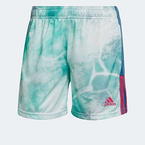 adidas Women's Tiro Shorts, Altered Blue/Mint Rush/White, X-Large