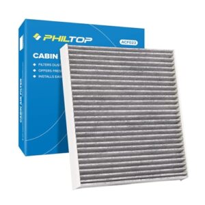 PHILTOP Cabin Air Filter, Replacement for CF12157, Camry, RAV4, Corolla, RX350, Prius, ES350, Avalon, CX-9, ES300h, RX450h, highlander, etc, Premium Cabin Filter with Activated Carbon Filter