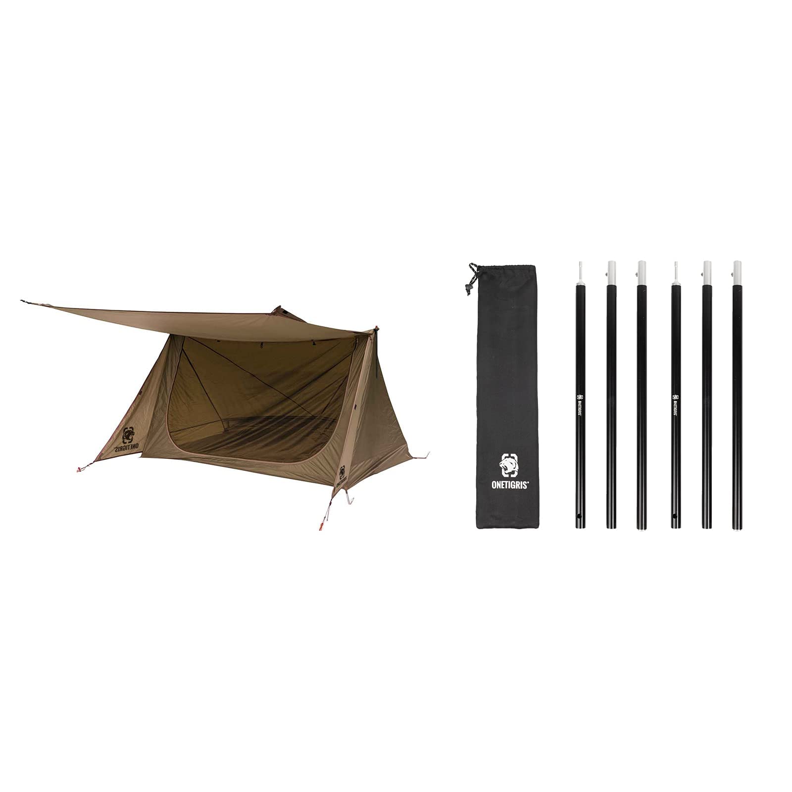 OneTigris Backwoods Bungalow 2.0 + Tent Poles (1.25m)