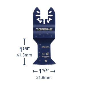 Norske Tools NOTP284 1-1/4" Wood/Metal Flush Cut Curved Blade (3/Pack), Oscillating Tool Accessories | Oscillating Saw Blades