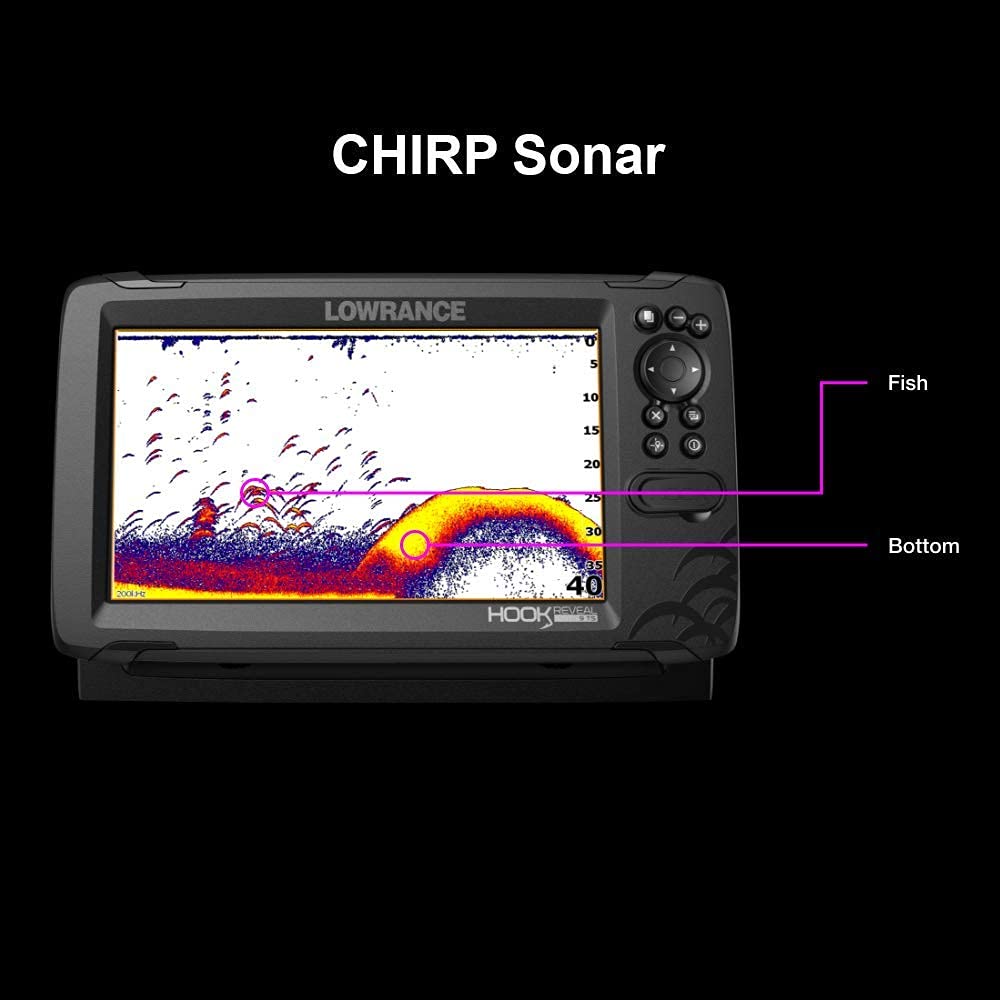 Lowrance HOOK Reveal 7x TripleShot - 7-inch Fish Finder with TripleShot Transducer, GPS Plotter (Renewed)