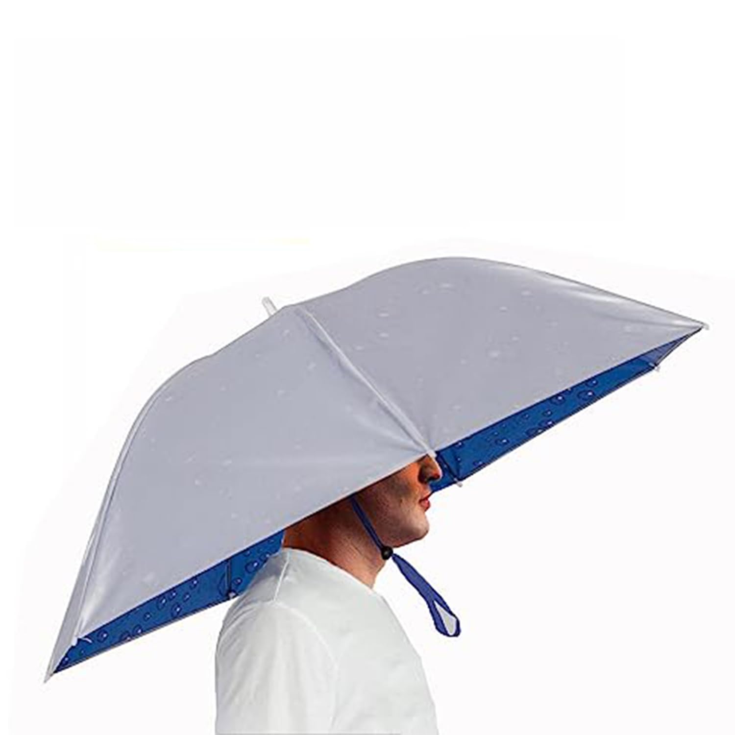 Umbrella Hat for Adult Hands Free Head Umbrella Sun Rain Fishing Gardening Folding Cap for Beach Fishing Golf Hat Umbrella Party Headwear 37.4IN