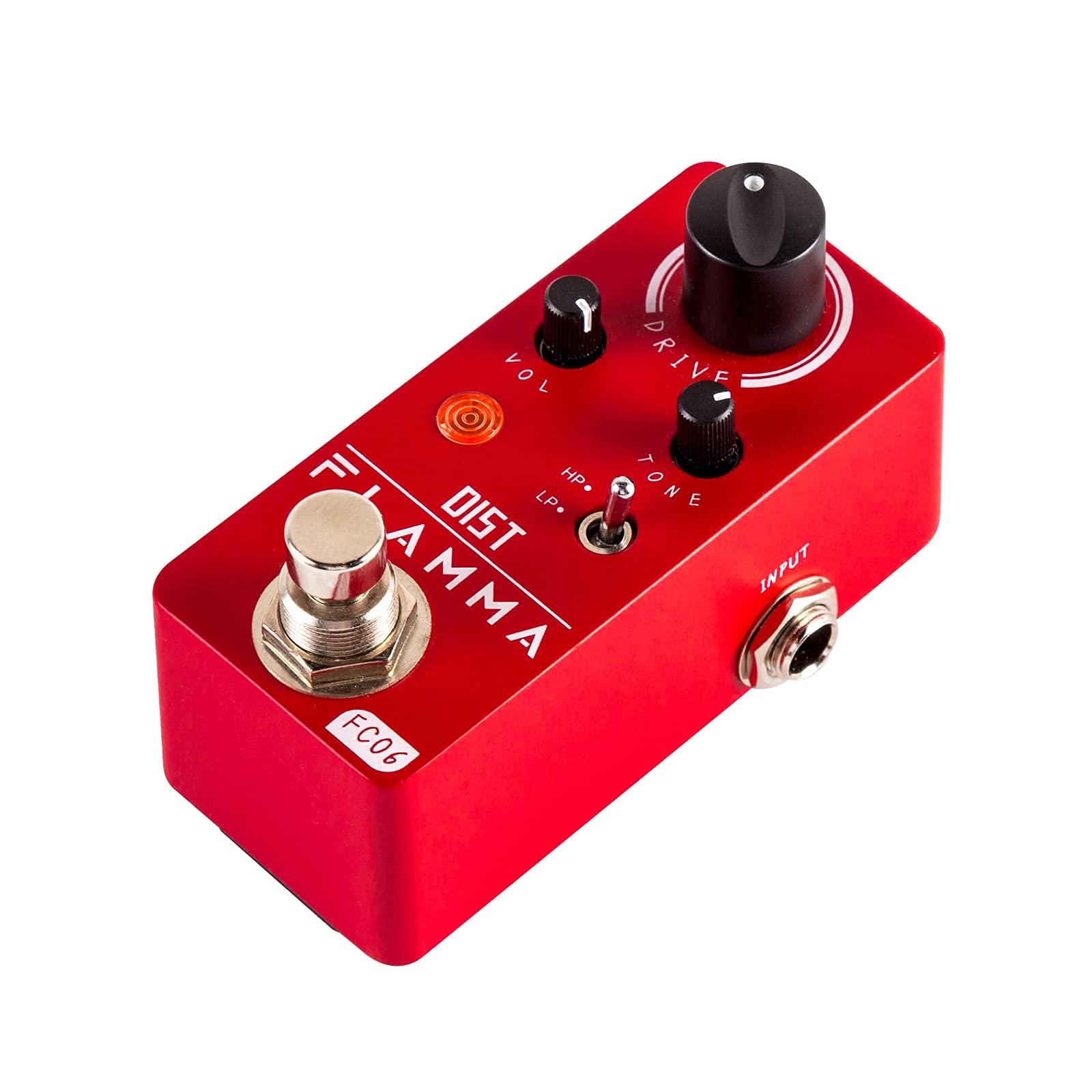 FLAMMA FC06 Distortion Guitar Pedal Electric Guitar Effects with 2 Modes HP/LP, Mini Analog Guitar Pedal, True Bypass