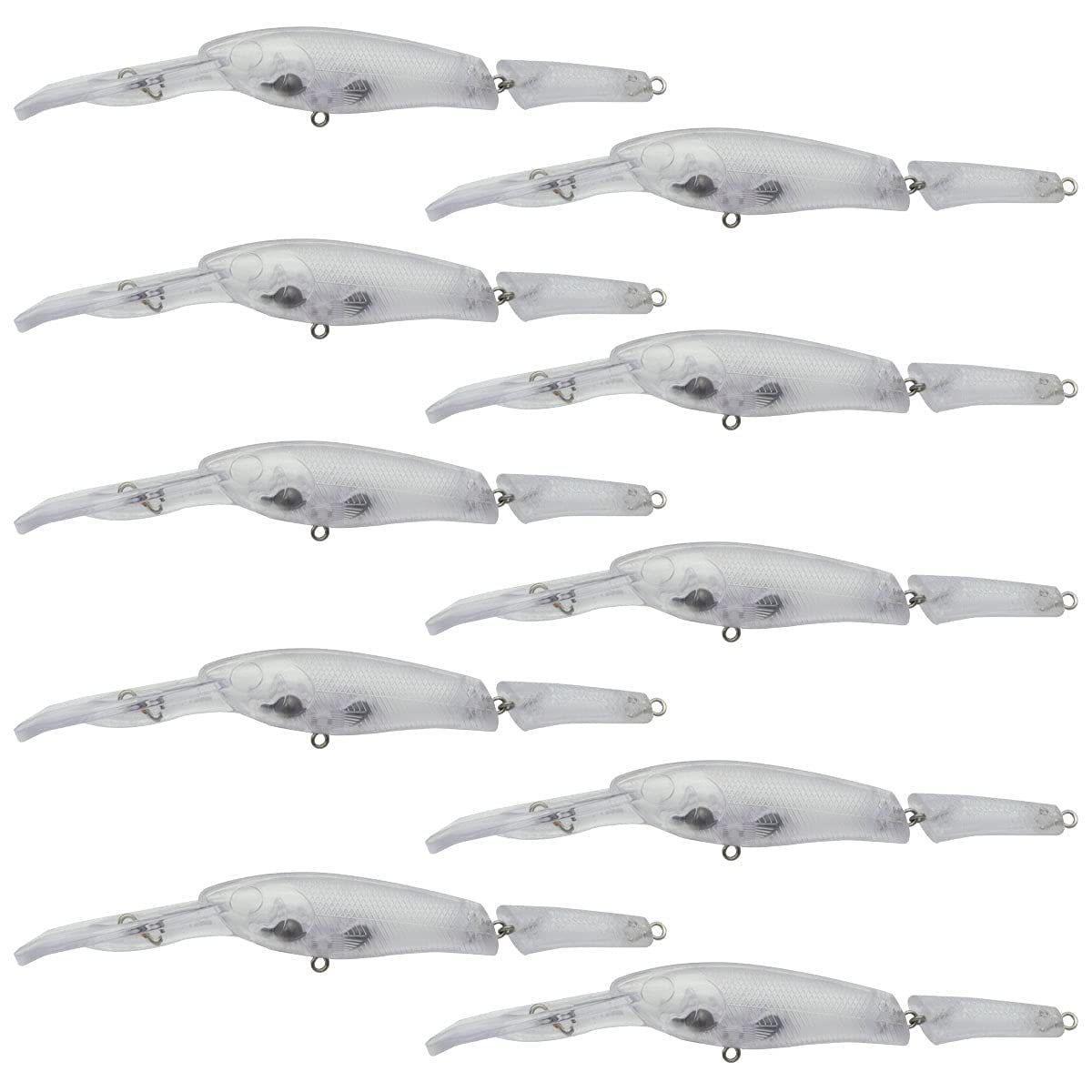 10PCS Unpainted Lure Blanks 11.26g 13.5cm with 6mm Free Fishing Eye Crankbait Simulation Blank Body Clear Hard Baits Trout Salmon Minnow Lure Popper Lures Topwater Freshwater 6mm 318