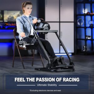 Marada G29 Racing Wheel Stand Height Adjustable，Foldable，Made of Carbon Steel, Can Install Both Shifter and Handbrake,Racing wheel, Support for Logitech G25 G27 G920,Thrustmaster T300RS