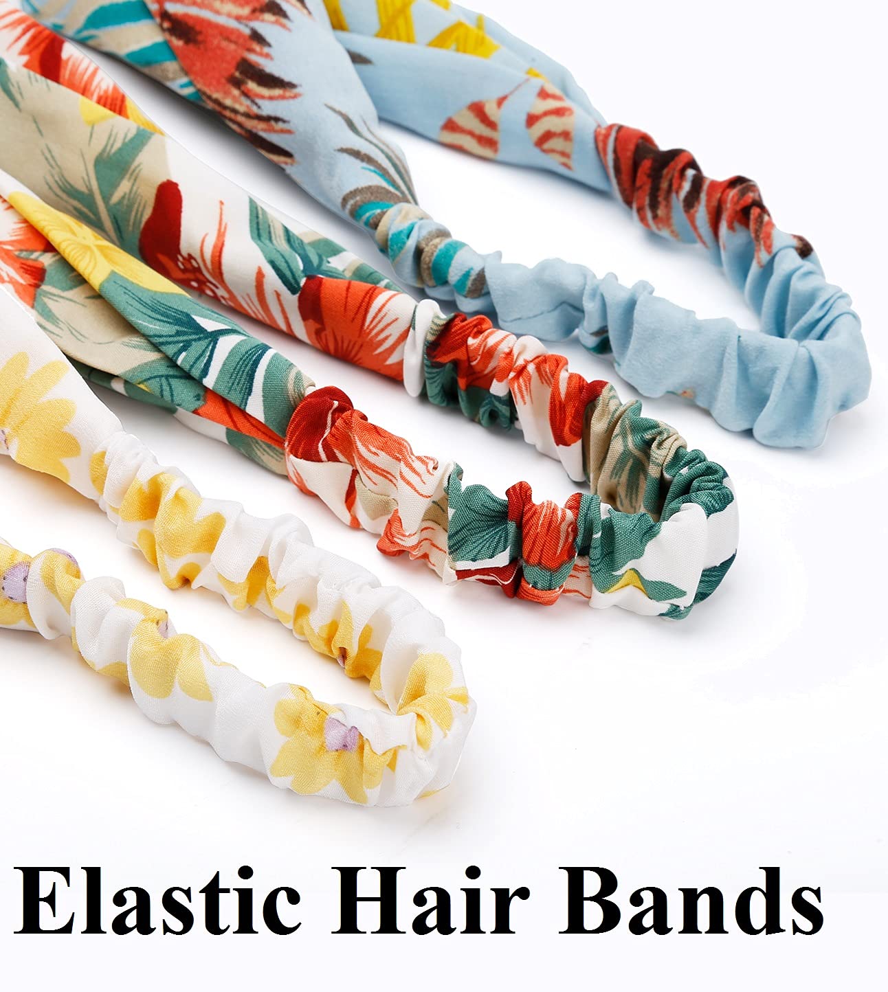 Huachi Boho Headbands for Women Twist Knot Head Bands Headwraps for Wigs African Cute Hair Bands Stretchy Fashion Summer Hair Accessories, 16 Pack