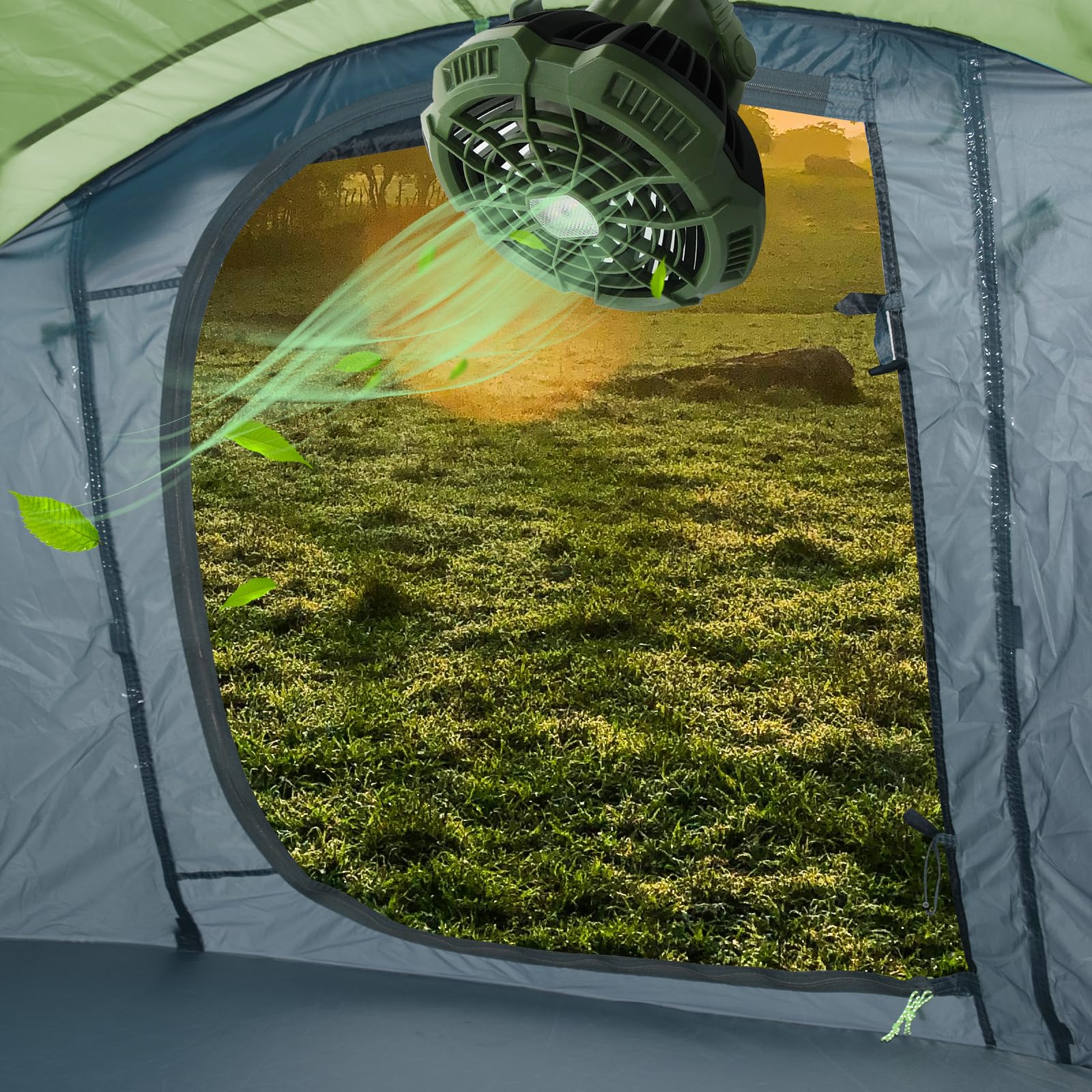 ayamaya Pop Up Tent + Camping Tent Fan with LED Light & Remote Control