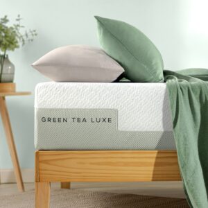 zinus 12 inch green tea luxe memory foam mattress, twin, pressure relieving, certipur-us certified, mattress in a box, all-new, made in usa