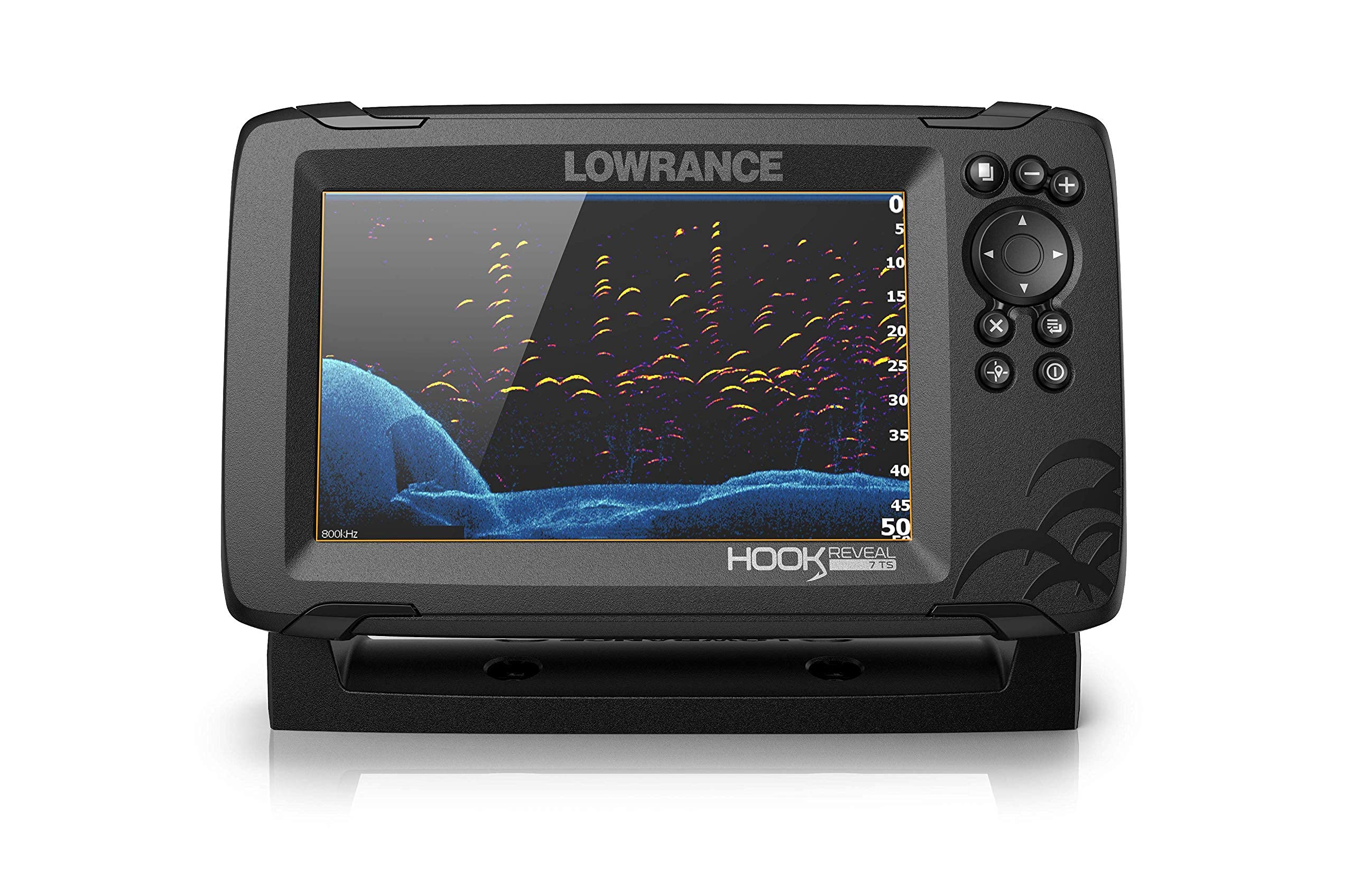 Lowrance HOOK Reveal 7x TripleShot - 7-inch Fish Finder with TripleShot Transducer, GPS Plotter (Renewed)