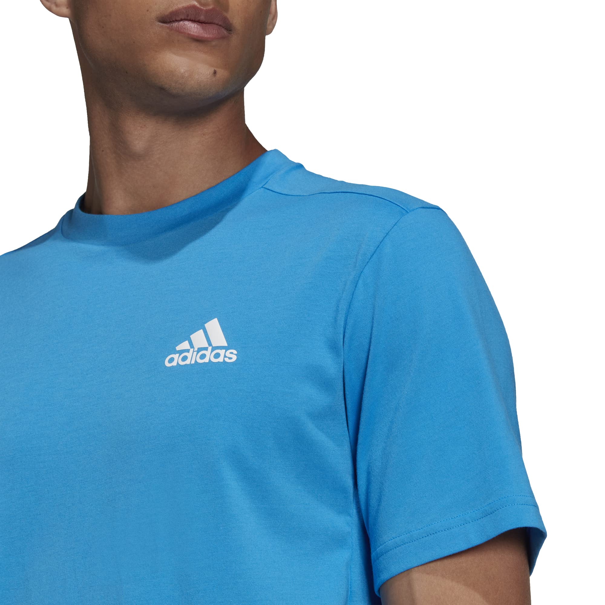 adidas Big & Tall Freelift Tee Blue Rush LG Tall